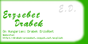 erzsebet drabek business card